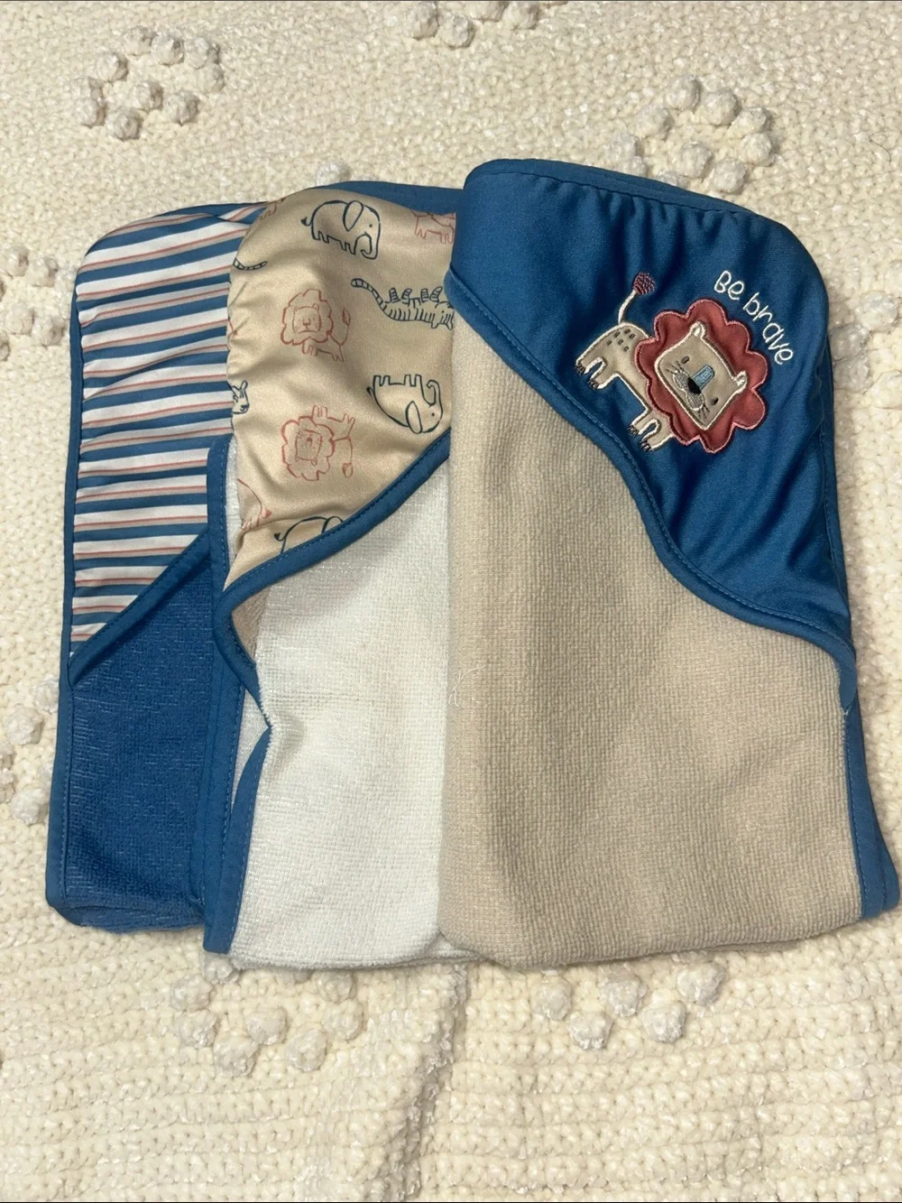 Baby Bath Towel Animal Safari Print